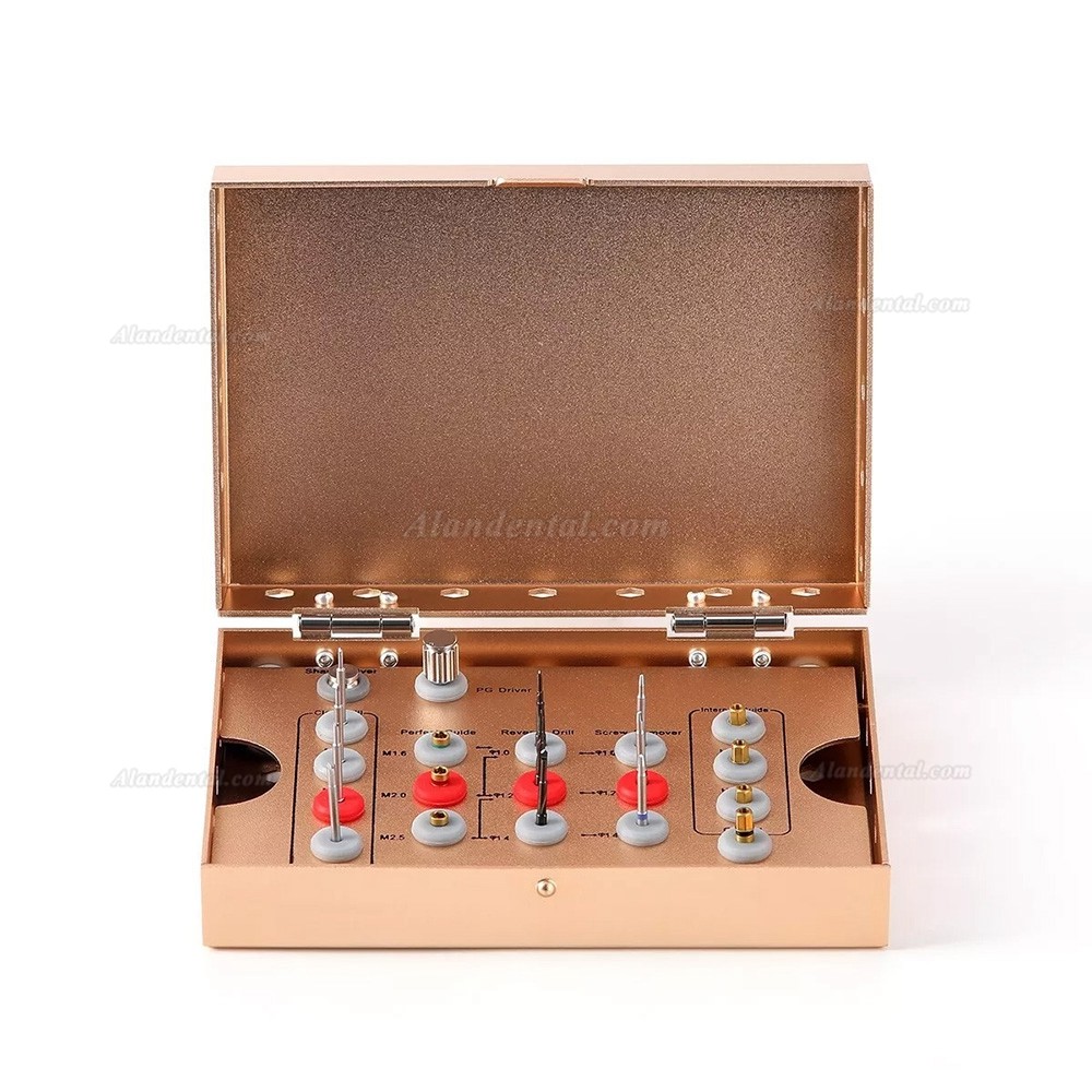 Dental Stainless Steel Implant Screw Removal Kit (Shank Drivers / Drills /Guide)
